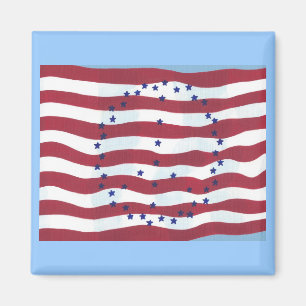 Imán Estrellas y tiras de bandera de signos de paz iman