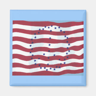 Imán Estrellas y tiras de bandera de signos de paz iman