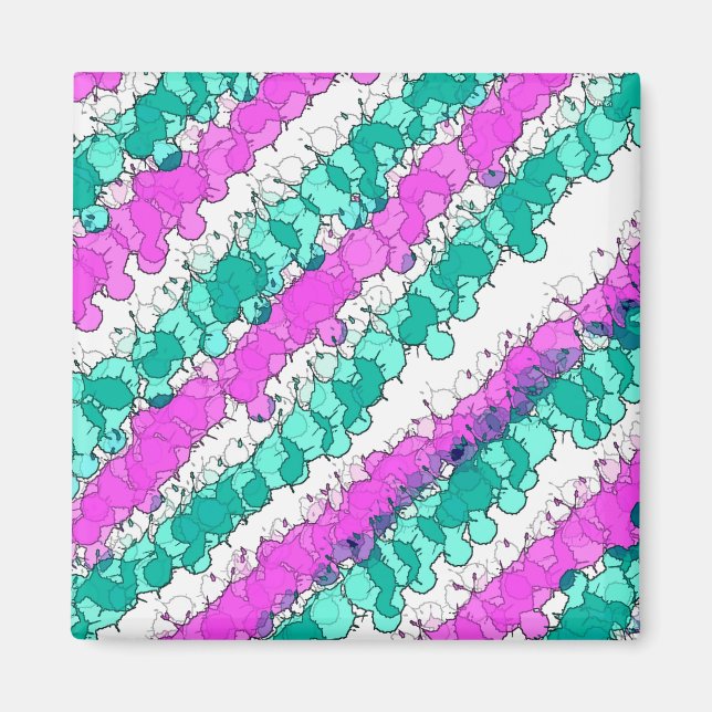 Imán Estrés rosado y Verde azulado (Frente)