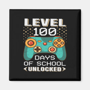 Imán Estudiante de 100 días de juego de video escolar