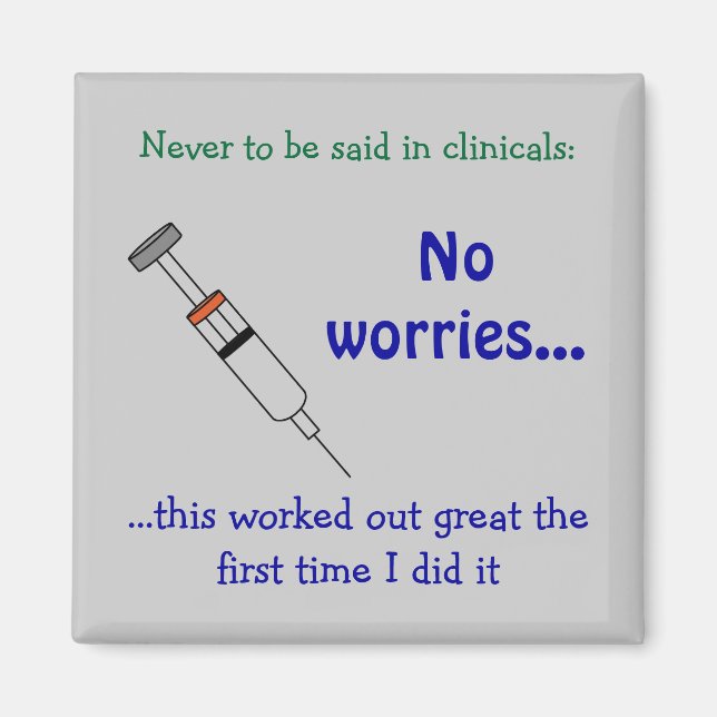 Imán Estudiante de enfermería que administra la vacuna (Frente)