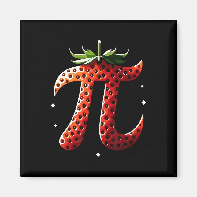 Imán Estudiante de matemáticas divertida Strawberry Pi  (Frente)