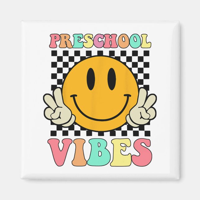 Imán Estudiante De Vibes Retro El Día De La Escuela (Frente)