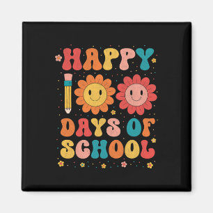 Imán Estudiante Groovy Teacher 100° Día de la Escuela F