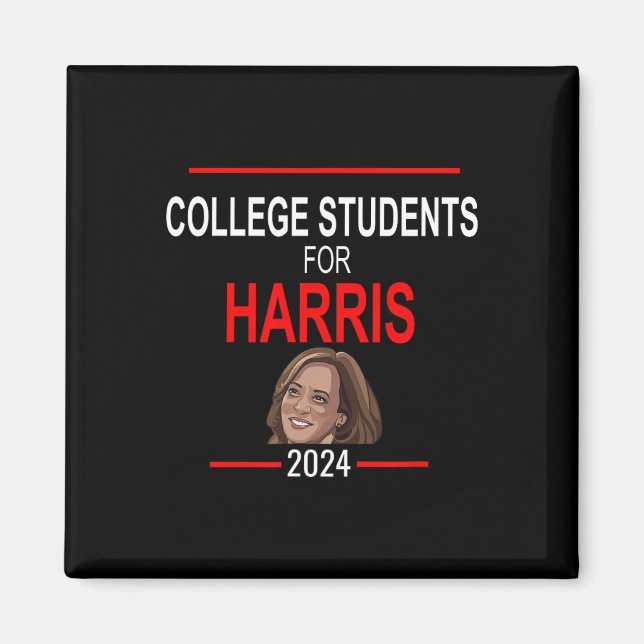 Imán Estudiantes Kamala Harris Presidente Kamala Elecci (Frente)