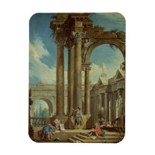Imán Estudiar perspectiva entre las ruinas romanas