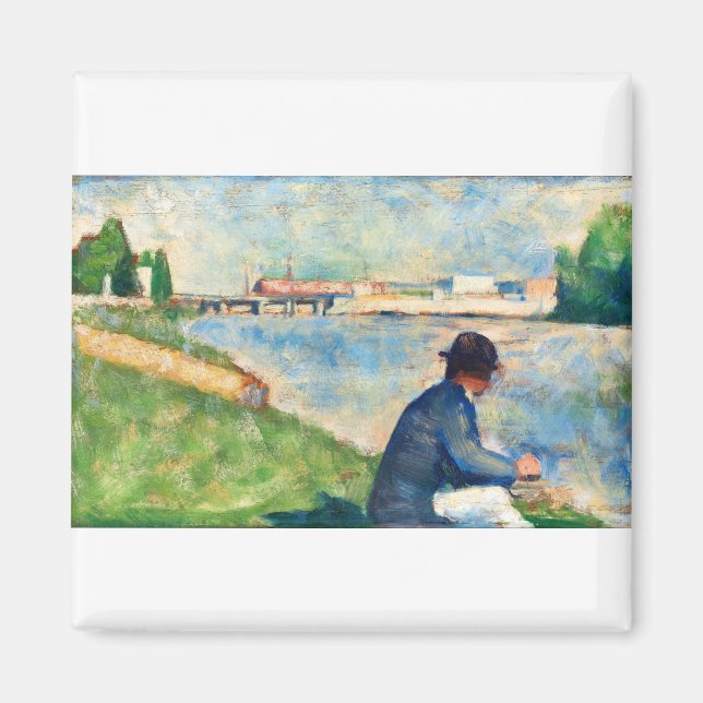 Imán estudio Bella Artes de Georges Seurat (Frente)