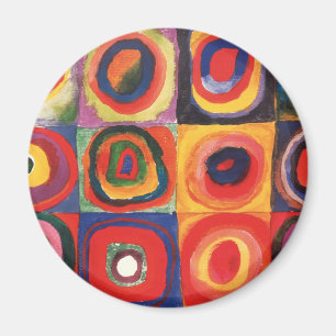 Imán Estudio de color de Kandinsky Cuadrados Círculos A