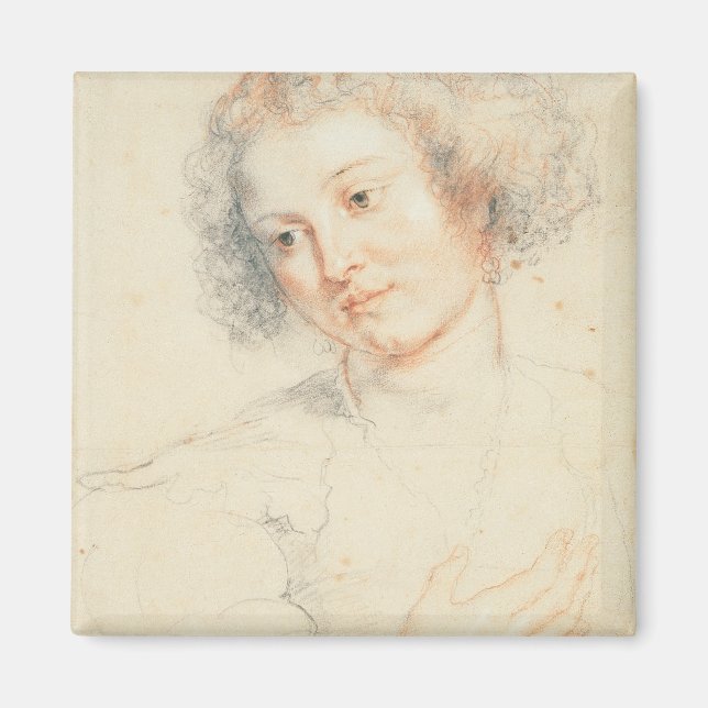 Imán Estudio de la cabeza de St. Apollonia (dibujo) (Frente)