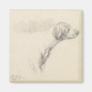 Imán Estudio de un perro, 1794 (lápiz en el papel)
