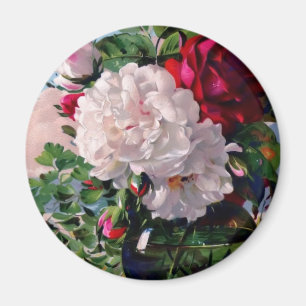 Imán Estudio floral del florero del Victorian