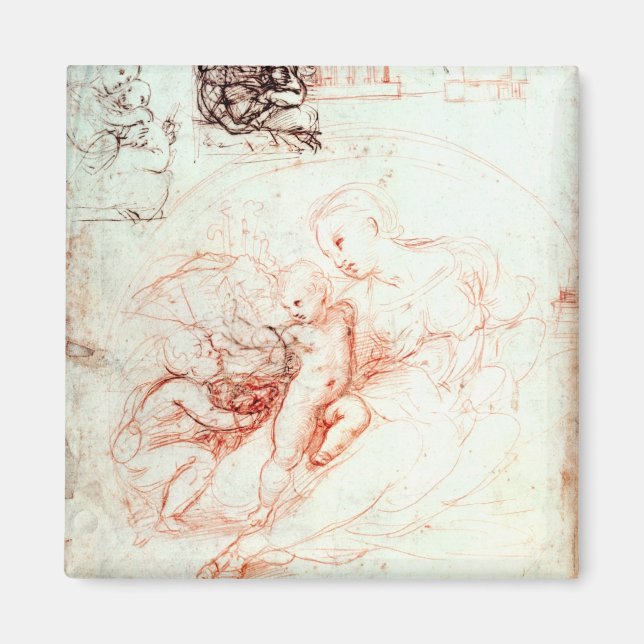 Imán Estudio para la Alba Madonna, c.1508-09 (Frente)