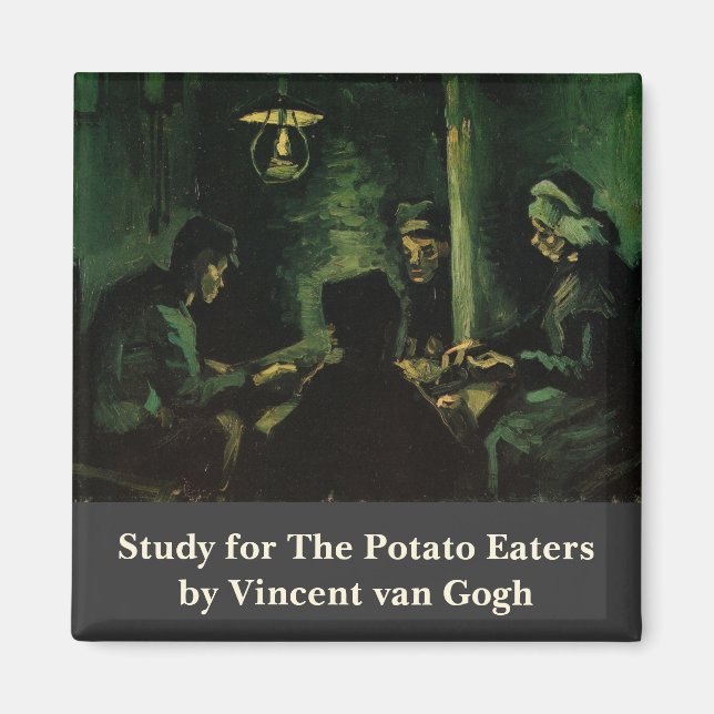 Imán Estudio para Los comedores de patatas de Vincent v (Frente)