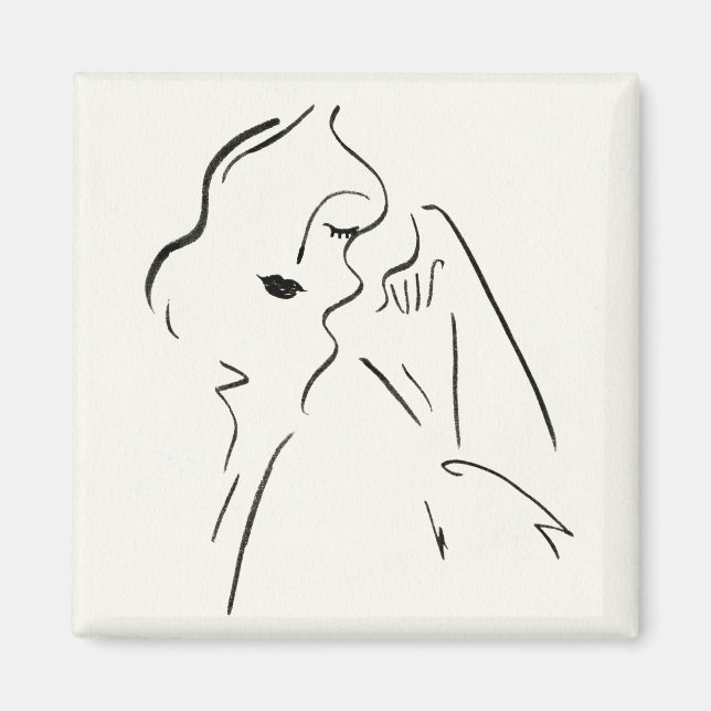 Imán Estudio simple - Esbozo de una dama (Frente)