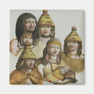 Imán Estudios de los nativos americanos (litho del