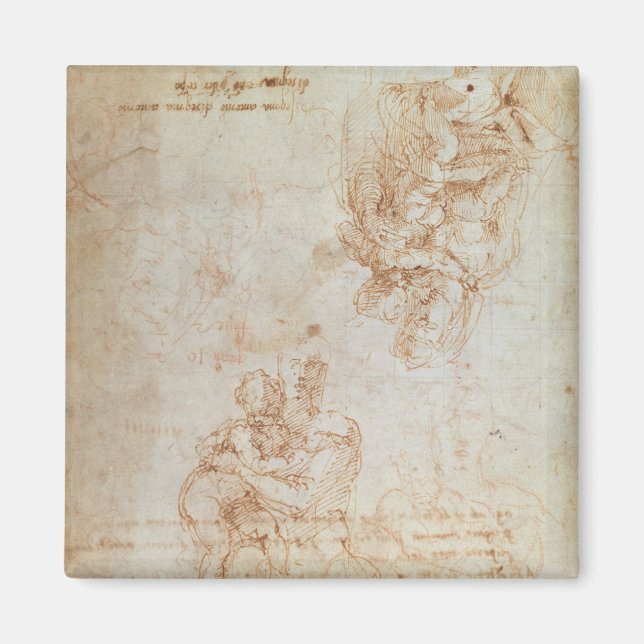 Imán Estudios de Madonna y del niño (Frente)