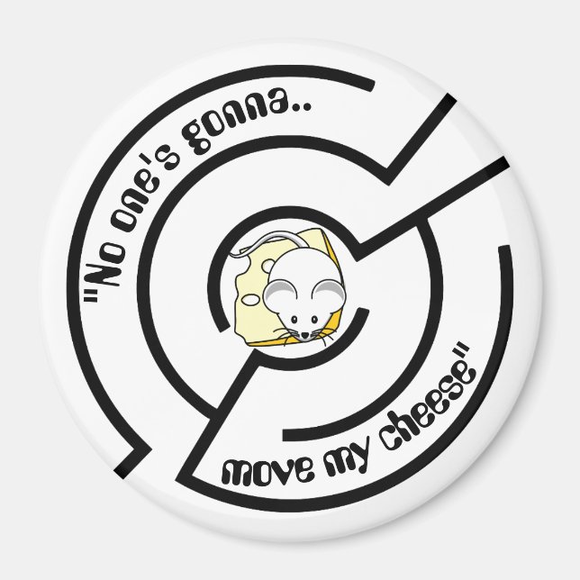 Imán Estúpido ratón queso Maze Funny (Frente)