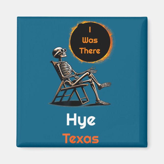 Imán Estuve Eclipse Solar Hye Texas Allí (Frente)