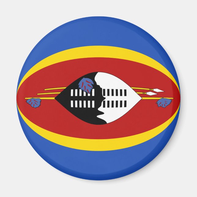 Imán Eswatini Fisheye Flag Magnet (Frente)