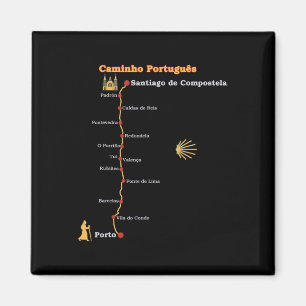 Imán Etapas de la ruta Caminho Português De Santiago Ca