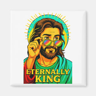 Imán Eternamente Rey Cool Jesús Cristiano Anime Manga P