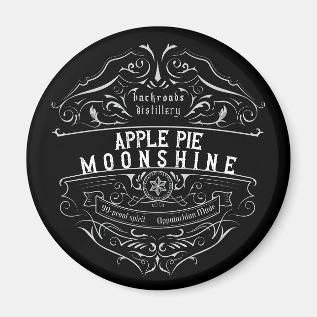 Imán Etiqueta Appalachia Moonshine (Frente)