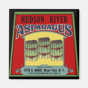 Imán Etiqueta Asparagus del río Hudson