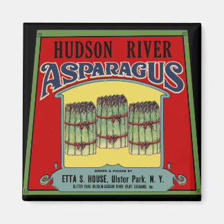 Imán Etiqueta Asparagus del río Hudson