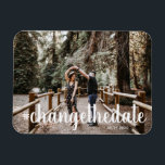 Imán etiqueta cambia la foto de la fecha<br><div class="desc">a veces llega un momento en que los planes cambian y necesitas adaptarte,  así que te estamos dando la oportunidad de anunciar a tus seres queridos tus nuevos planes con foto y guión personalizado</div>