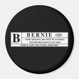 Imán Etiqueta de advertencia de Bernie Sanders