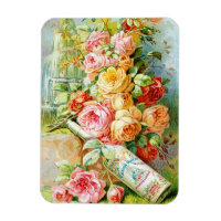 Etiqueta de perfume de agua de Florida con Rosas d