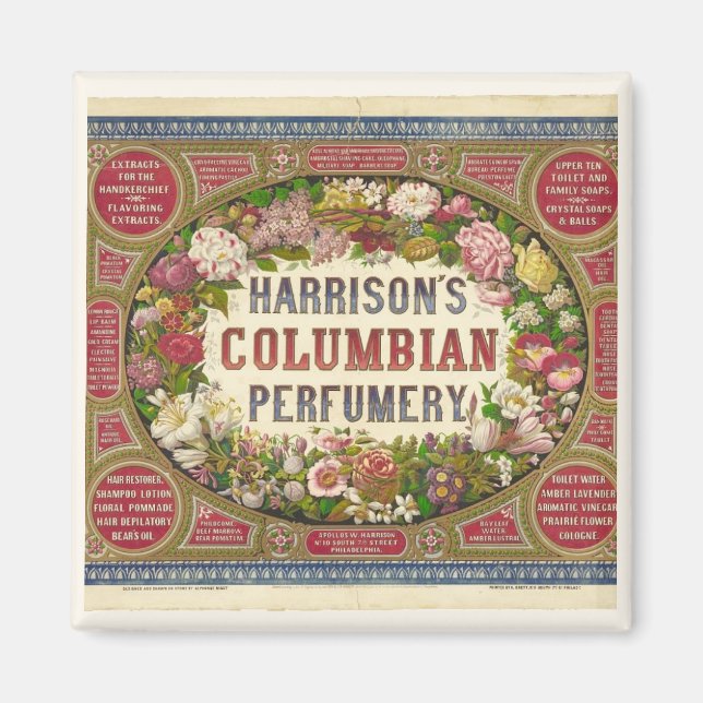 Imán Etiqueta de perfume de cosecha (Frente)