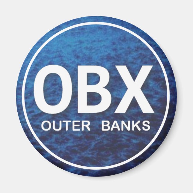 Imán Etiqueta de playa de OBX (Frente)