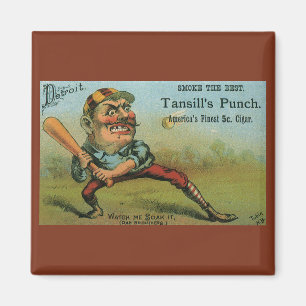 Imán Etiqueta de puro vintage, Tansill Punch de béisbol