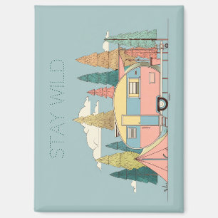 Imán Etiqueta de regalo para aventura de camping - Stay
