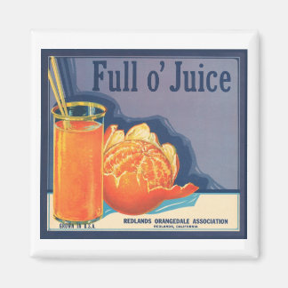 Imán Etiqueta de tasa de vintage completa O de jugo