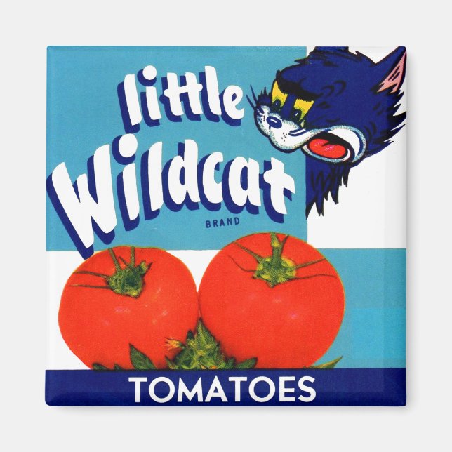 Imán Etiqueta del cajón de tomates Wildcat (Frente)
