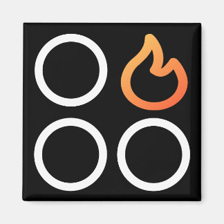 Imán Etiqueta del quemador de posición trasera derecha 