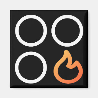 Imán Etiqueta del quemador derecho delantero del pomo d