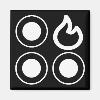 Imán Etiqueta del quemador trasero derecho del pomo sup