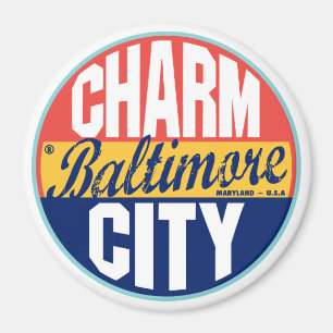 Imán Etiqueta del vintage de Baltimore