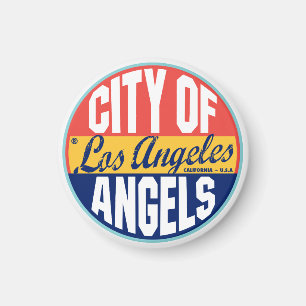 Imán Etiqueta del vintage de Los Ángeles