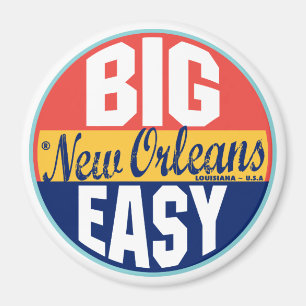 Imán Etiqueta del vintage de New Orleans