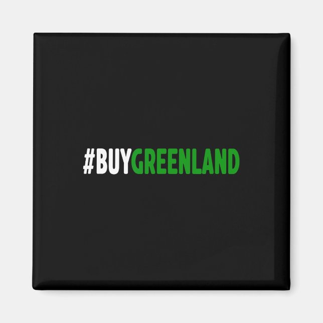 Imán Etiqueta divertida #buygreenland Trump compra Groe (Frente)