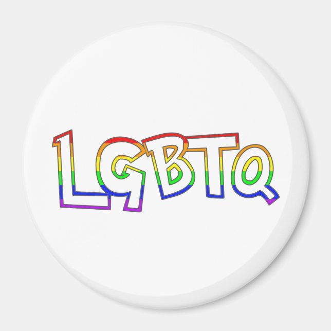 Imán Etiqueta LGBTQ | Orgullo LGBTQ+ (Frente)