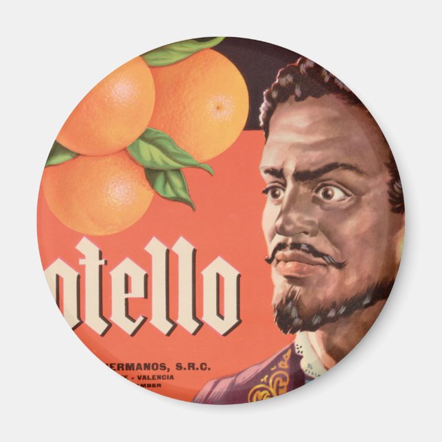 Imán Etiqueta Naranja de Otello (Frente)