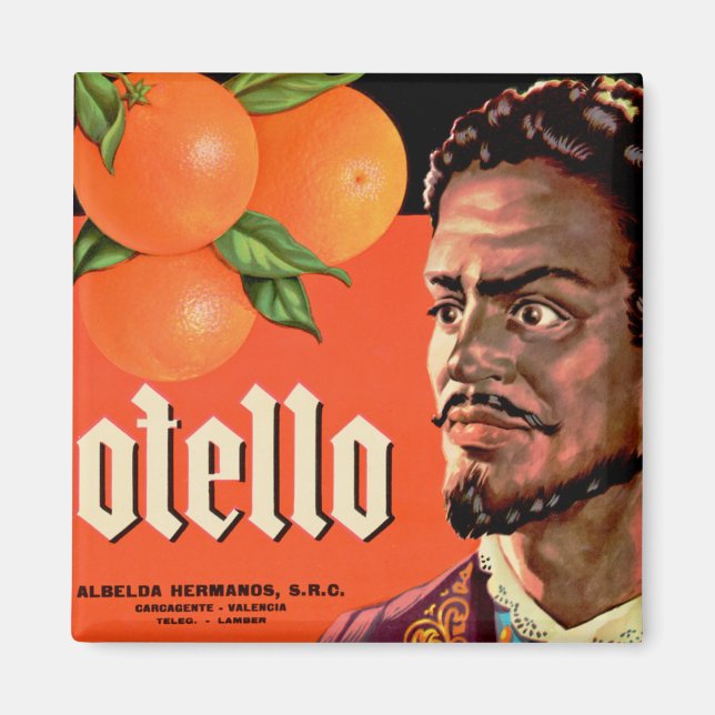 Imán Etiqueta Naranja de Otello (Frente)
