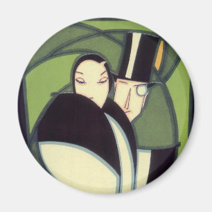 Imán Etiqueta Vegetable de topper, romance Art Déco