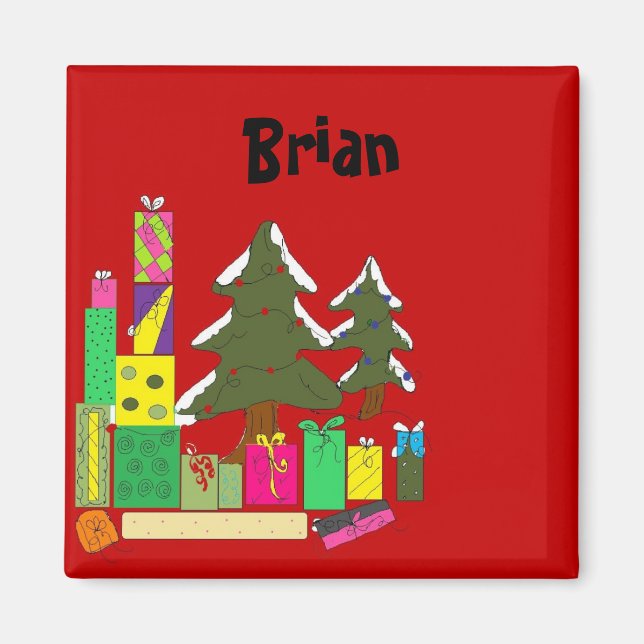 Imán Etiquetas de Navidad (Frente)