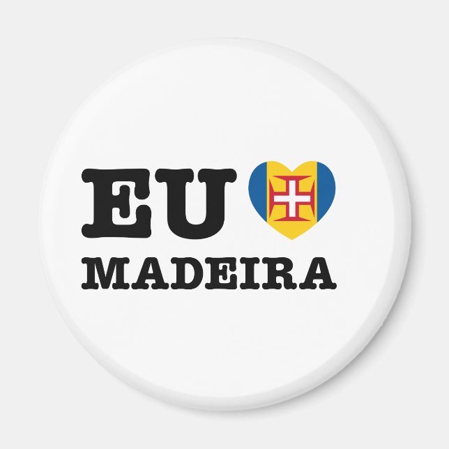 Imán Eu Amo Madeira (Frente)